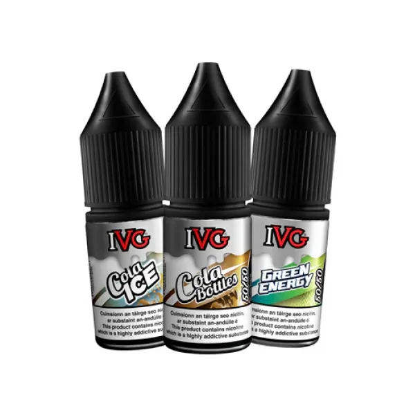 GAMME DE BOISSONS E-LIQUIDES IVG 50/50